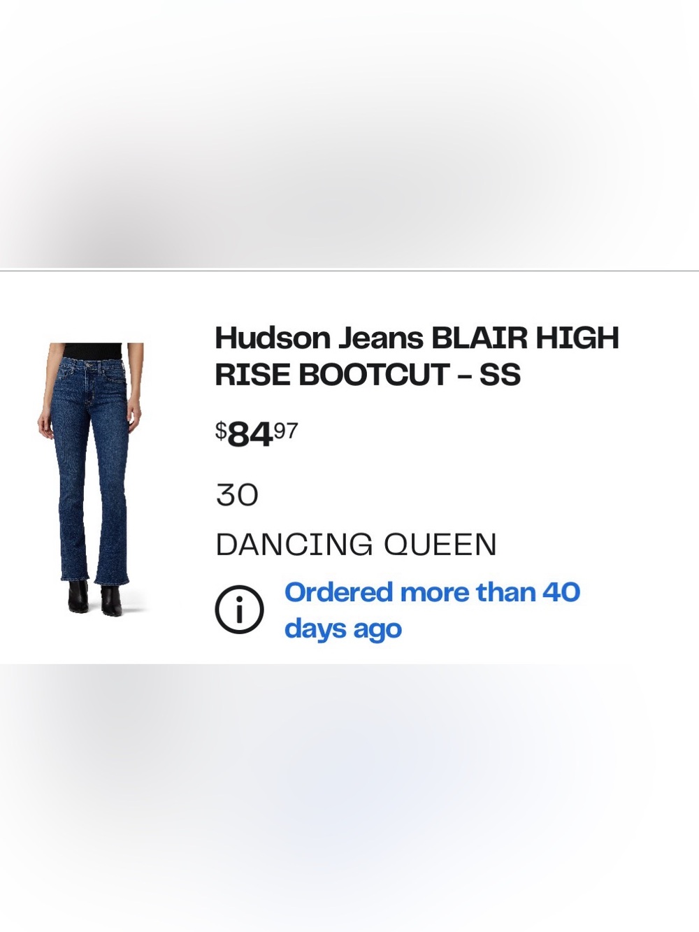 Hudson Jeans Blair Mid-Rise Bootcut - Dancing Queen Blue